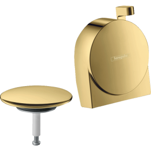 Внешняя часть системы налива/слива-перелива для ванны hansgrohe Exafill S 58117990, полированное золото