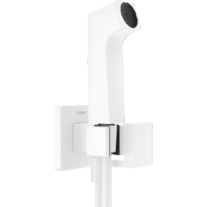Гигиенический душ hansgrohe 1jet E с запорным вентилем, держателем и шлангом 125 см, для холодной воды 29231700, матовый белый