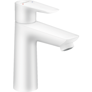 Смеситель для раковины hansgrohe Talis E 110, со сливным гарнитуром 71710700, матовый белый