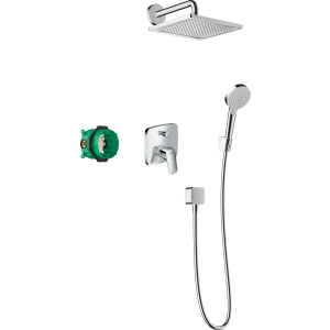 Душевая система hansgrohe Crometta E 240 1jet скрытого монтажа со смесителем 27957000, хром