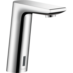 Смеситель для раковины hansgrohe Metris S 150 электронный, без регулировки температуры, питание от сети 230V 31103000, хром